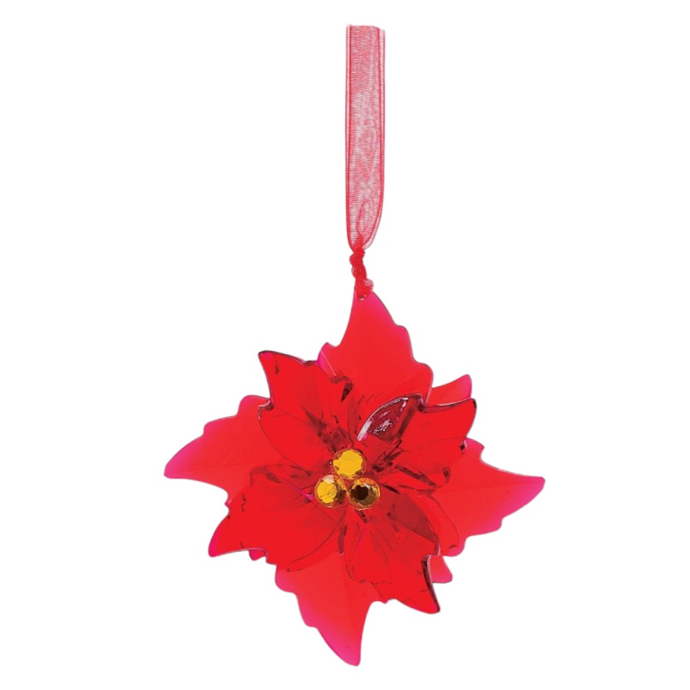 Mini Poinsettia Ornament-1.375"H