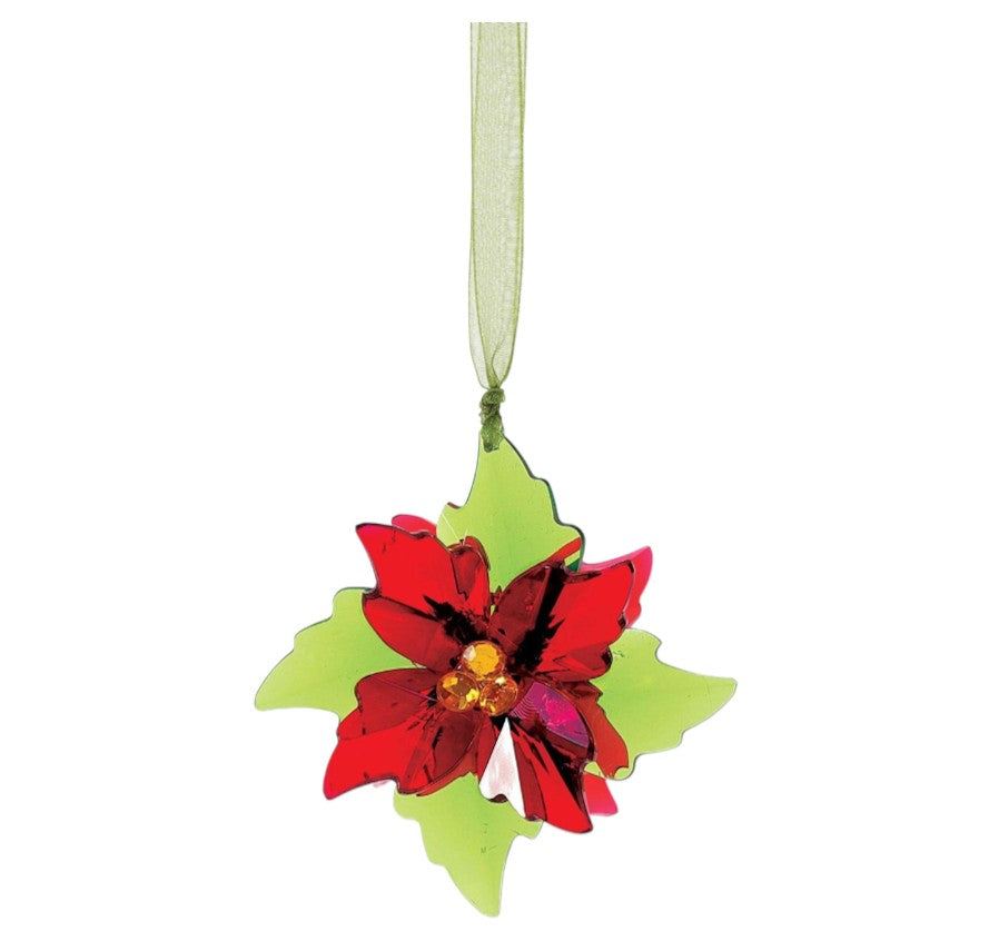 Mini Poinsettia Ornament-1.375"H