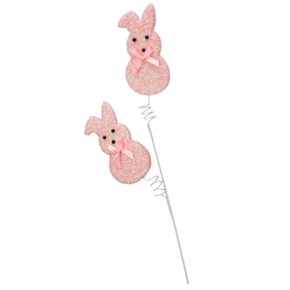 27" Pink Easter Bunny Peep Pick – Pastel Spring Decoration