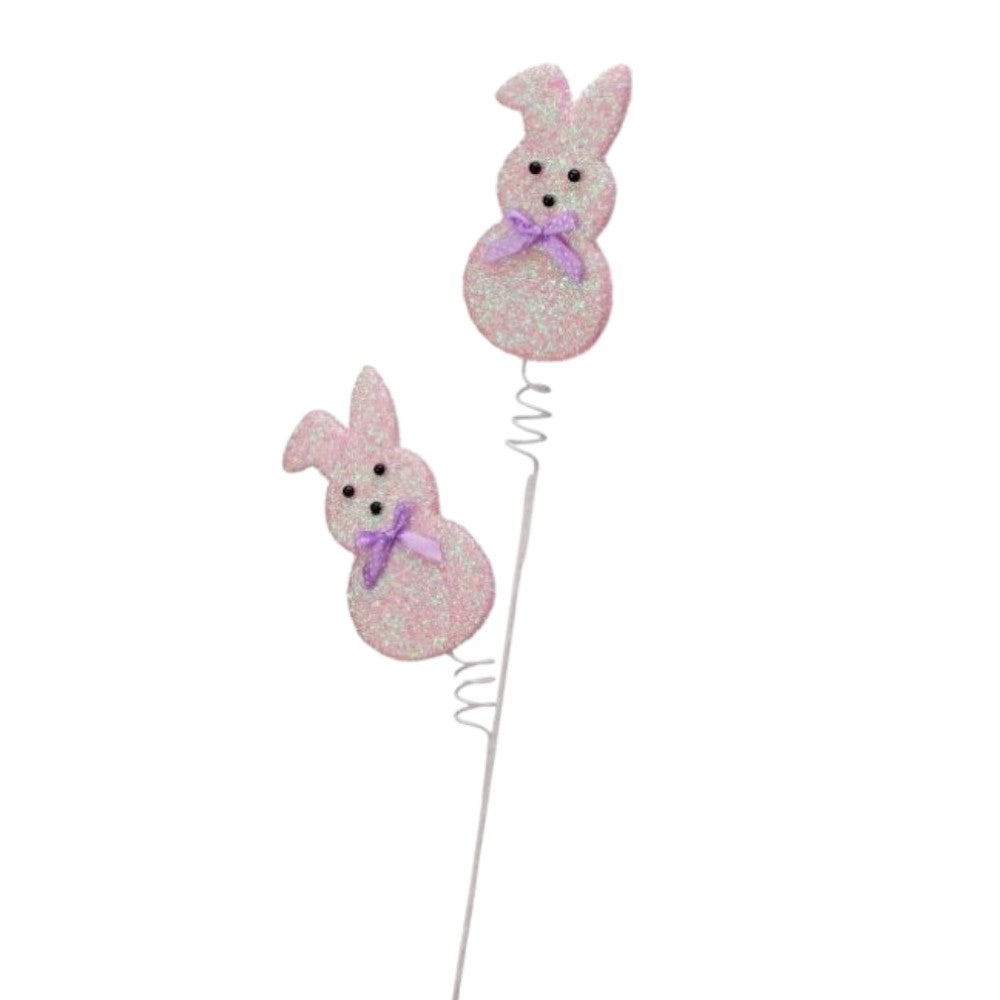 27" Pink Easter Bunny Peep Pick – Pastel Spring Decoration