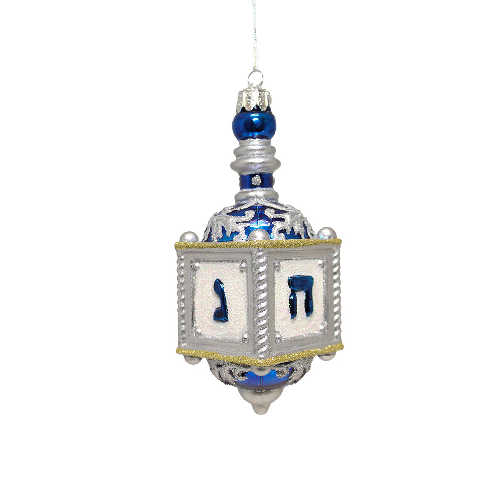 5” Noble Gems™ Dreidel Ornament Elegant Hanukkah Decoration