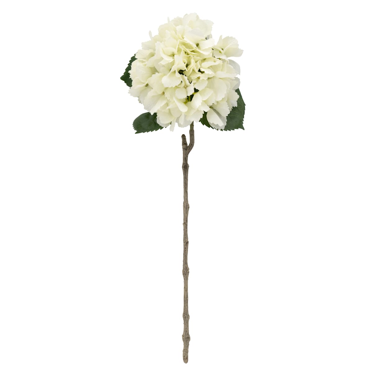 25" White Real Touch Hydrangea Stem