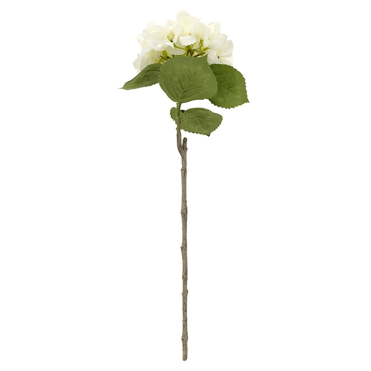 25" White Real Touch Hydrangea Stem