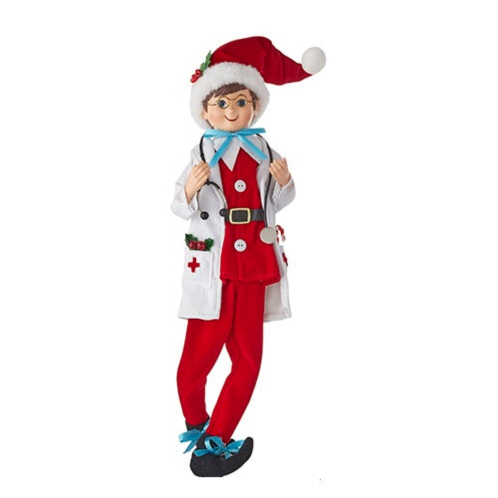 6" Posable Doctor -Nurse Elf,