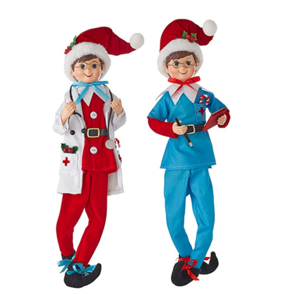 6" Posable Doctor -Nurse Elf,