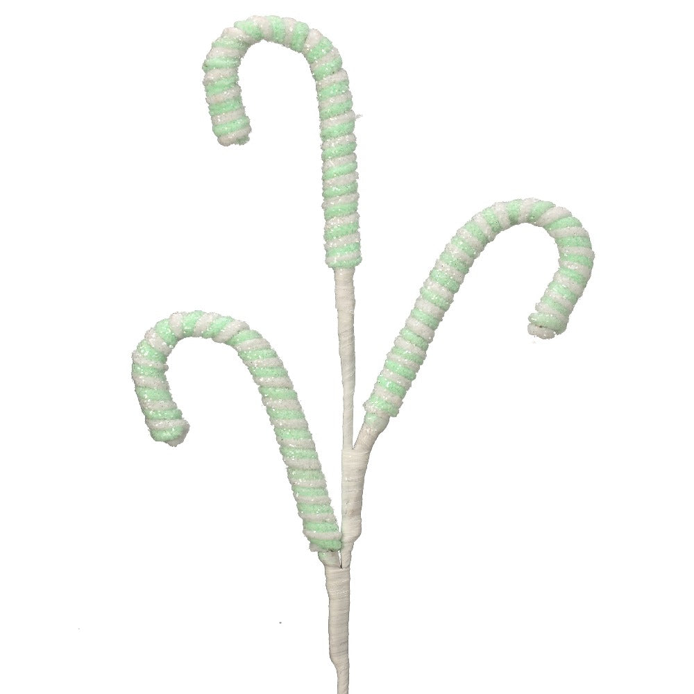 FROSTED PASTEL CANDY CANE SPRAY X3