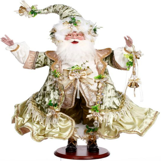 25.5" Under the Mistletoe Santa - Handcrafted Heirloom Christmas Figurine