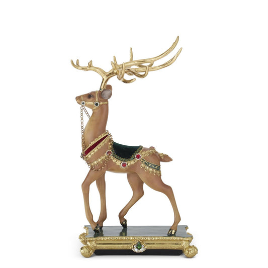 21" Jeweled Reindeer Figurine – Luxurious Christmas Decoration