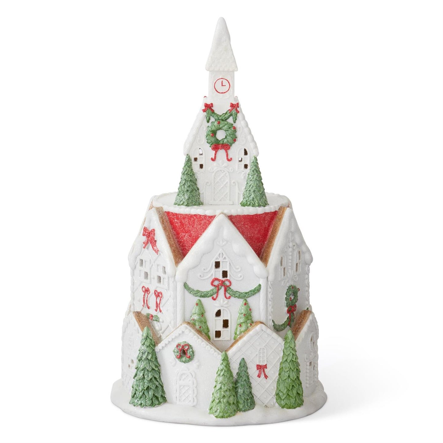 20" Gingerbread House Tower with LED Lights – Unique Festive Holiday Decoration