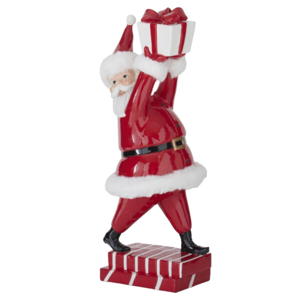 16.5" Santa Holding Gift  Festive Christmas Decoration for a Joyful Season