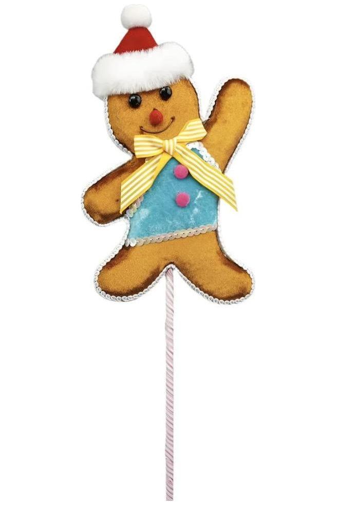 12" Gingerbread Boy Pick – Cute Christmas Tree Decoration
