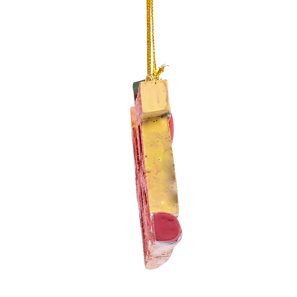 5" Red Glitter 'Teacher' Ornament – Festive Christmas Decoration for Educators