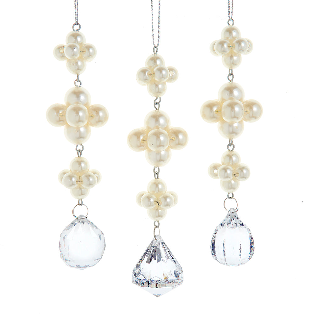 5.5" Gemstone Ornaments – Set 3 - Elegant and Sparkling Christmas Tree Decorations