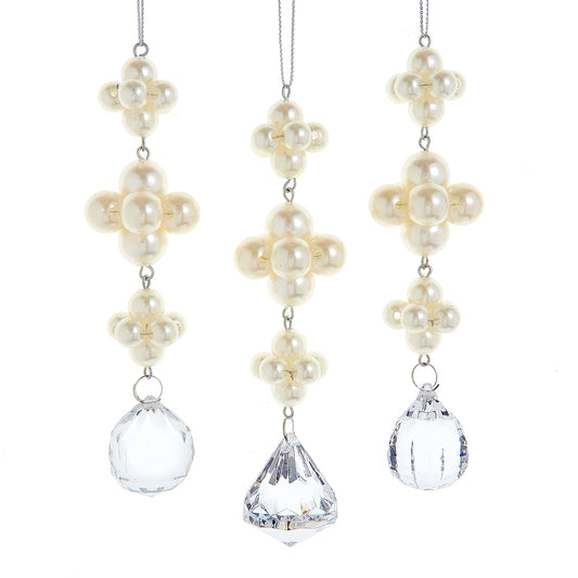 5.5" Gemstone Ornaments – Set 3 - Elegant and Sparkling Christmas Tree Decorations