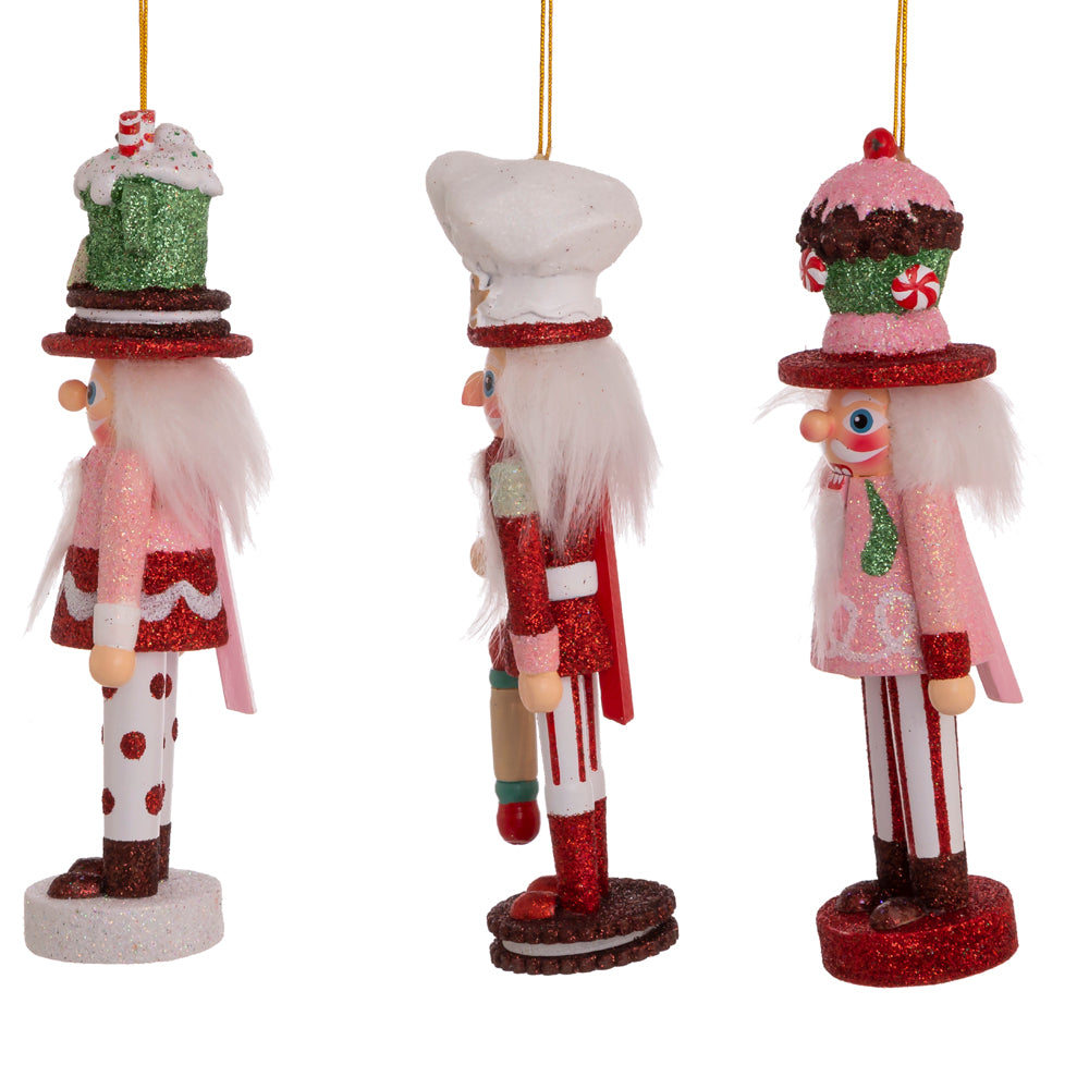 6" Dessert Nutcracker - Set of 3 - Sweet Christmas Decorations