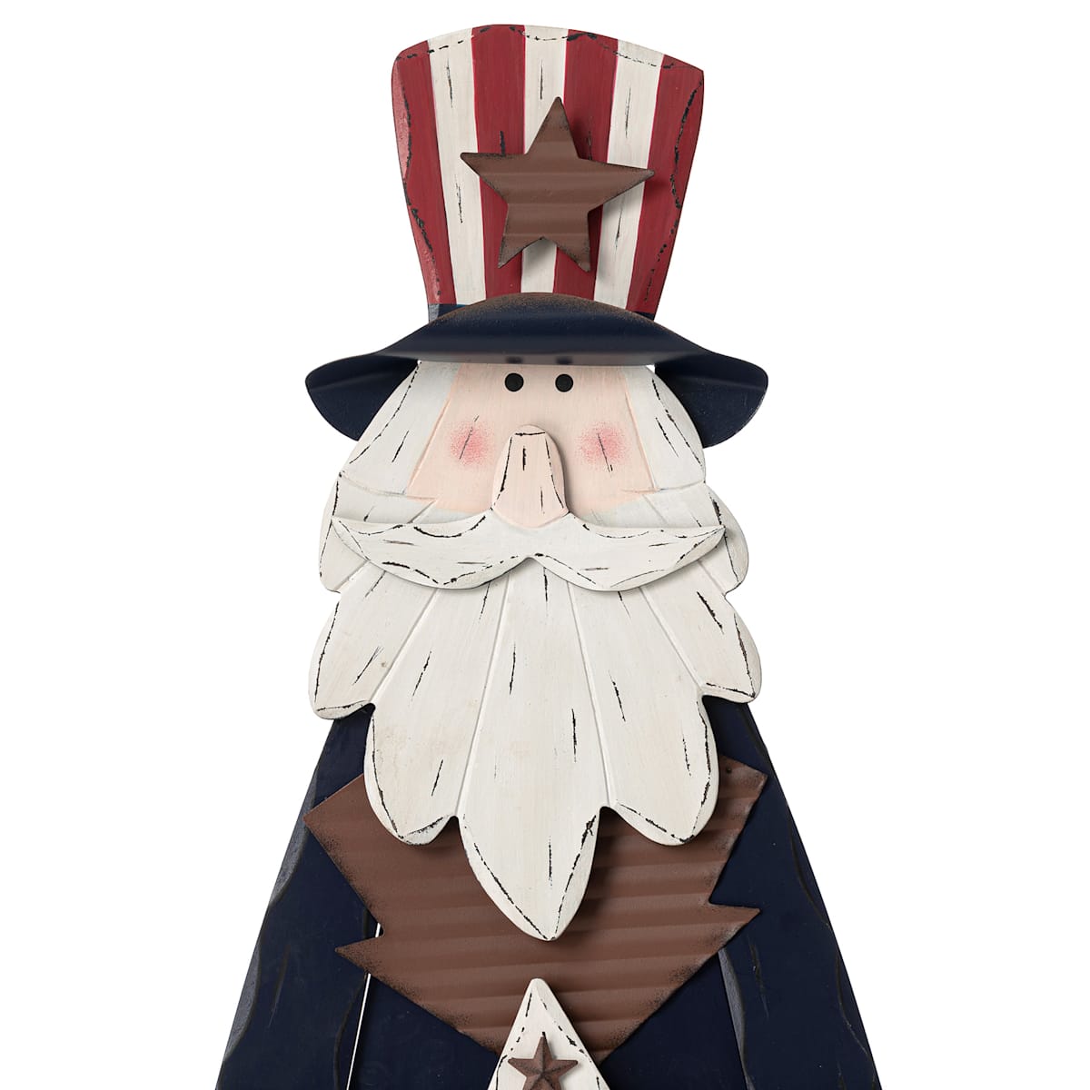36"- Rustic Uncle Sam Patriotic Figurine