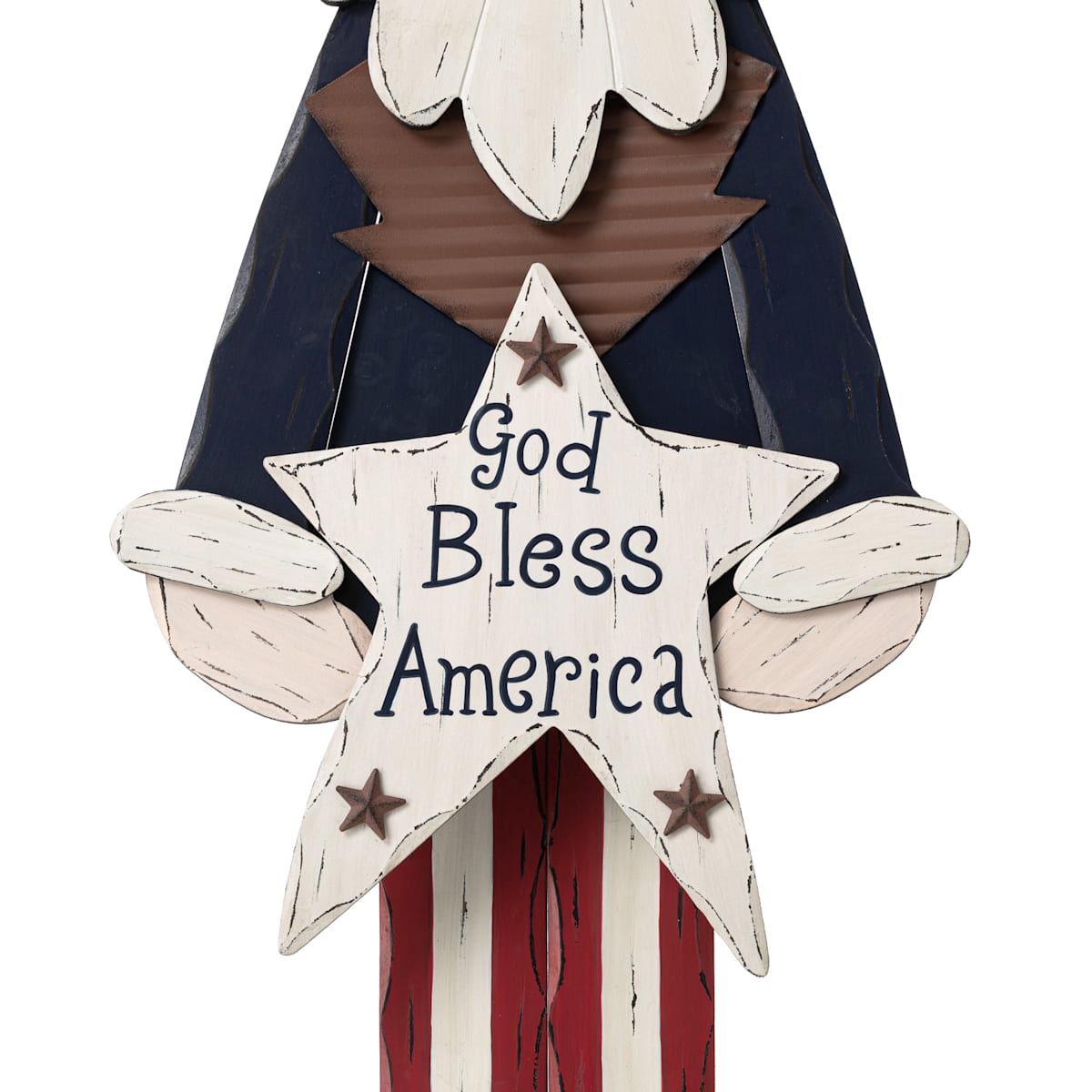 36"- Rustic Uncle Sam Patriotic Figurine