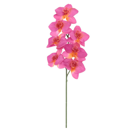 25" Pink Orchid Artificial Flower Stem – Realistic Faux Floral for Home & Office Décor