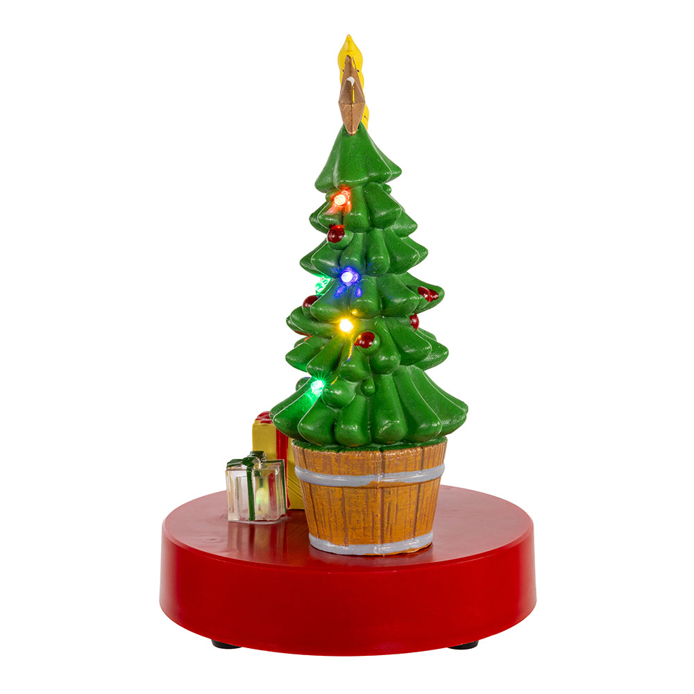 10" Snoopy Christmas Light-Up Decoration with Tree and Presents - Peanuts Holiday Collectible