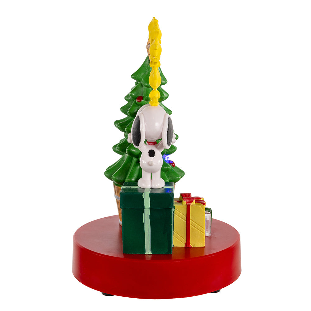 10" Snoopy Christmas Light-Up Decoration with Tree and Presents - Peanuts Holiday Collectible