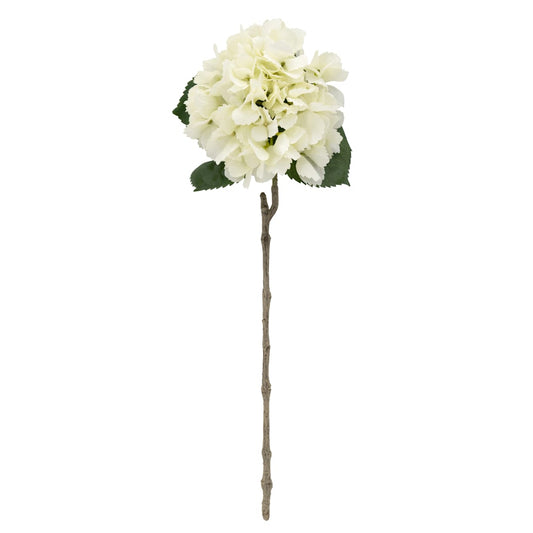 25" White Real  Touch Hydrangea Stem