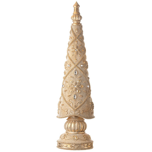 26" Resin Jeweled Old World Christmas Tree - Elegant Vintage Holiday Decor