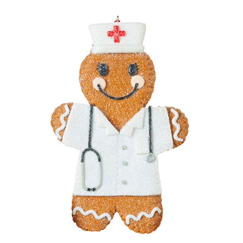 5.5" GINGERBREAD NURSE AND DOCTOR ORNAMENT